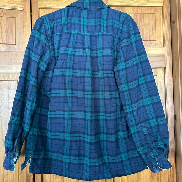 LLBean Fleece Lined Flannel Shirt Shacket - Picture 2 of 3